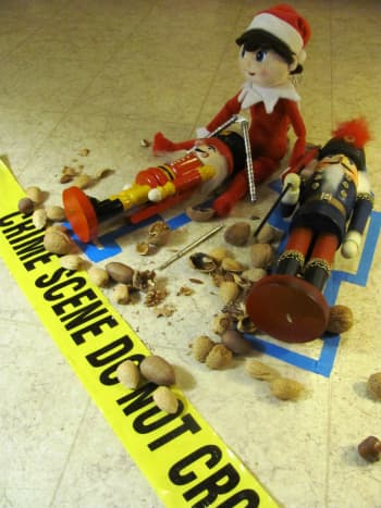 The nutcracker massacre is one of the worst in North Pole history.  The elf looks guilty.