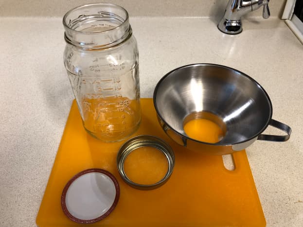 Canning jar, lid, seal, and funnel