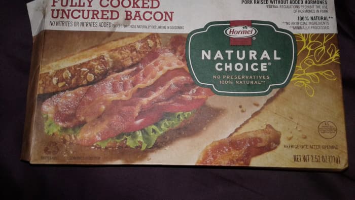 You can find Hormel Natural Choice in the dry goods area sometimes (refrigerate after opening).