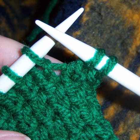 Start off this method by knitting two stitches.