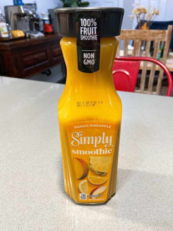 I used a ready-made pineapple and mango smoothie as one of my ingredients. It gives a great taste and a great addition to the smoothie. 