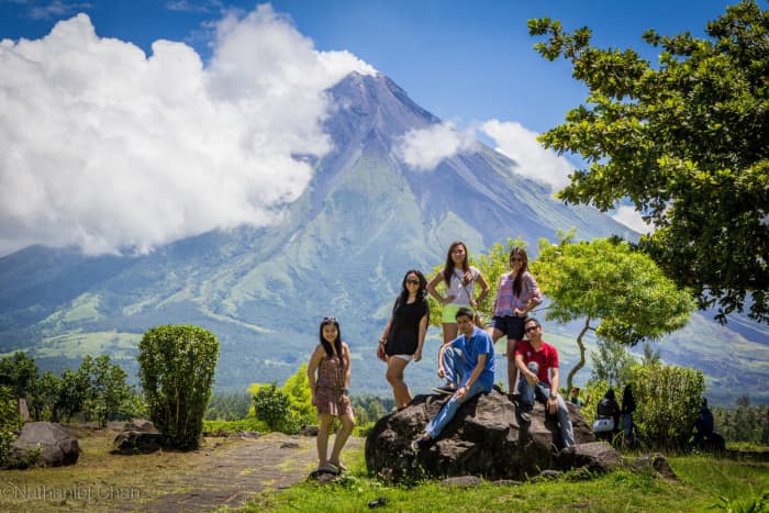 Strike a Pose with the famous Mayon Volcano
