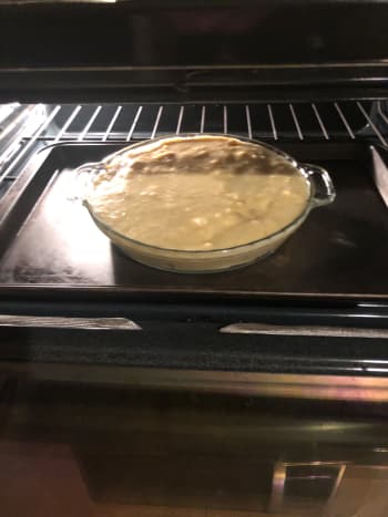 Bake the pie at 350 for 15 minutes.