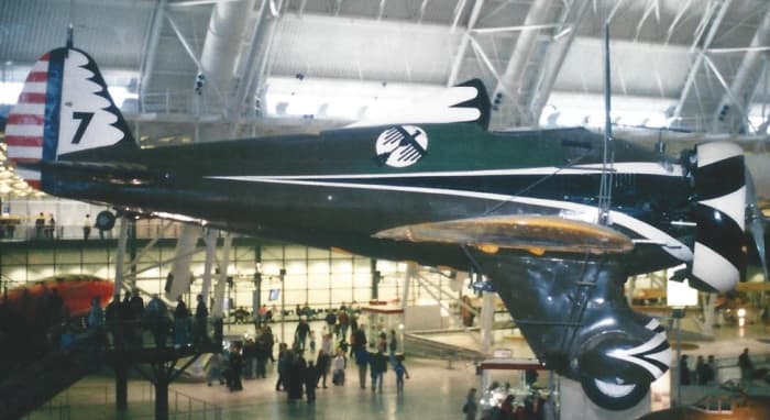 The P-26 at the Udvar-Hazy Center.  It is one of the last of 2 Peashooters in existence. 