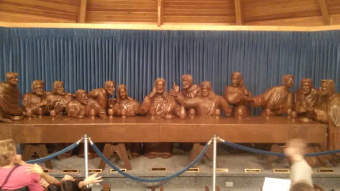 Hand-Carved Last Supper at Trinity Heights Shrine in Sioux City