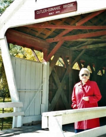 Cutler-Donahoe Covered Bridge and my mother