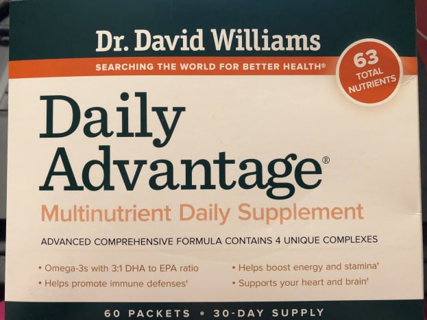 Daily Advantage supplements by Dr. David Williams.