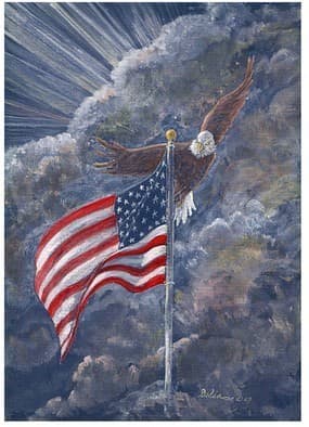 Soaring over Old Glory ... 2007 Print