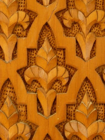 Fleurs-de-lis in a Moroccan wood carving