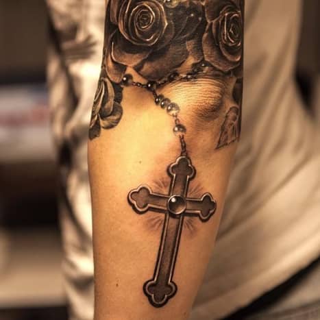 Rosary tattoos for men
