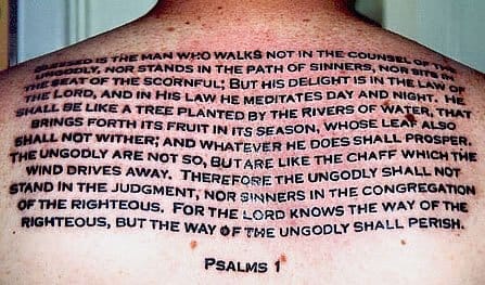 psalms bible verses tattoos