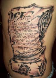 Scroll and Banner Tattoo Meanings, Ideas, and Pictures - TatRing