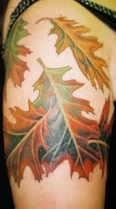 Oak leaf tattoo meaning and symbolism  MyTatouagecom
