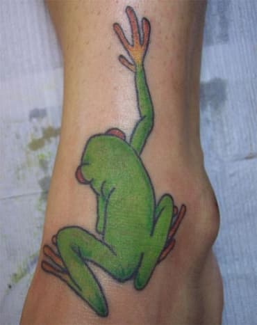Frog Tattoo, The Lovely Lollie, Inkjunkys.Com, Conway, AR