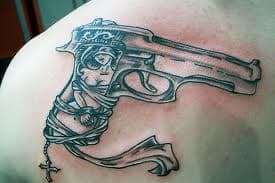 53 Wonderful Gun Tattoo Designs  Styles  Picsmine