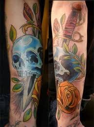 Dagger tattoos allow for creativity in design