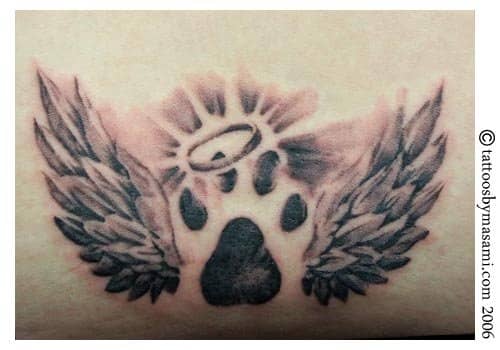 In memory of my canine angel  Dog memorial tattoos Remembrance tattoos  Tribute tattoos
