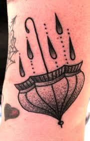 What is the meaning of an upside-down umbrella tattoo? 