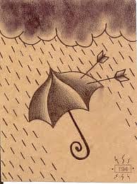 Traditional umbrella tattoos and their meanings. 