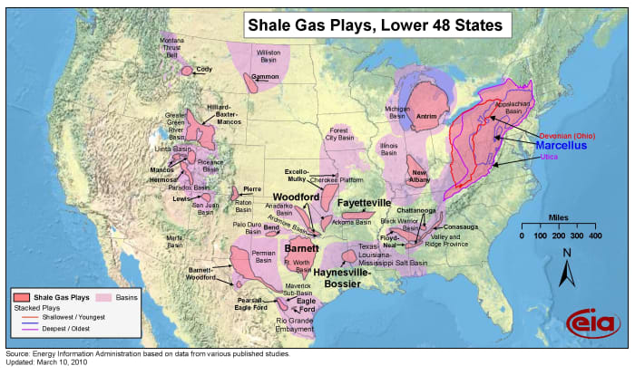 Shale gas plays in the lower 48 states(eia.doe.gov)