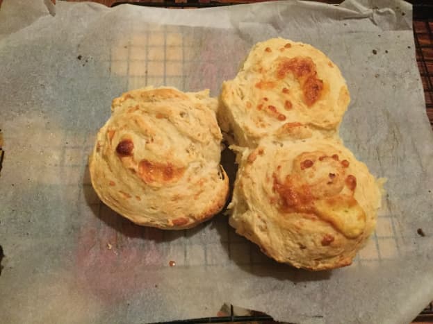 Freshly baked cheese and bacon scones ..mmm