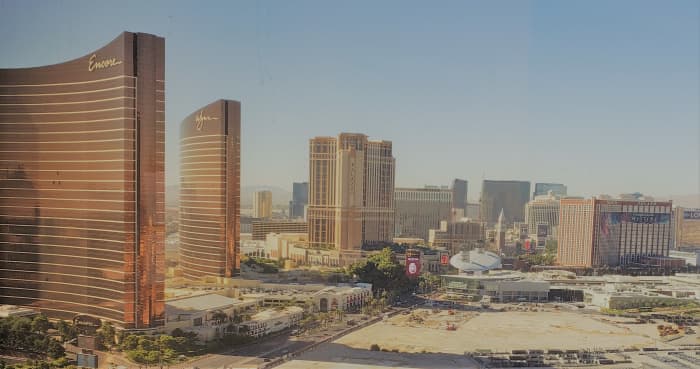 The view of the Las Vegas Strip.