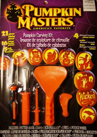 I had purchased a pumpkin carving kit from my nearest arts and crafts store.