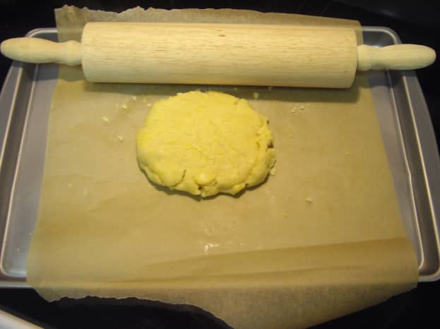 I use parchment paper when rolling out the dough. It makes cleaning up a breeze!