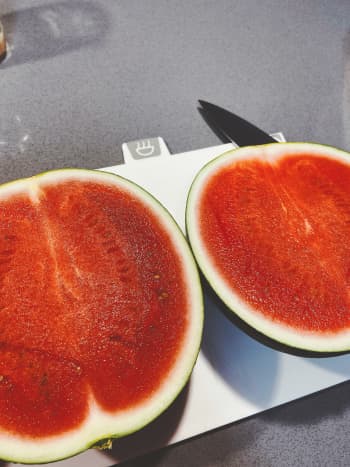 Sweet red and juicy watermelon. 