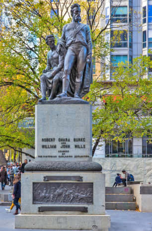Burke and Wills monument in Melbourne, Australia