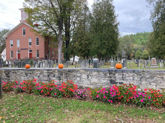 The Brookside Cemetery next to the Chester Historical Society