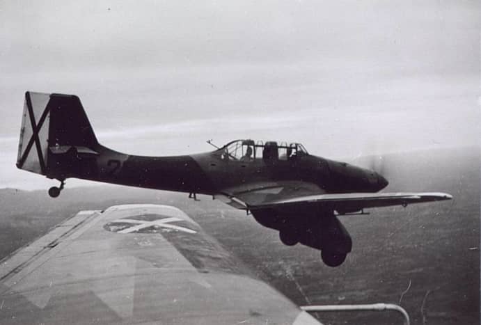 Ju 87s fighting with on the Nationalists side in the Spanish Civil War.