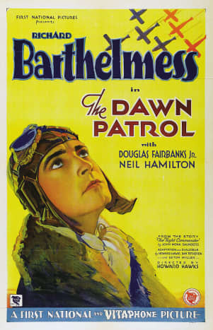 The Dawn Patrol (1930), movie poster.