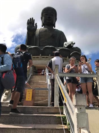 Climb the 268 steps to a viewing platform from which you can walk around the entire statue and enjoy stunning views of Lantau Island and the Po Lin Monastery. The trek up to and around the Big Buddha is free. 