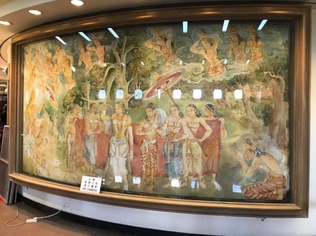 I'm impressed by the painting inside of Tian Tan Big Buddha in Hong Kong.