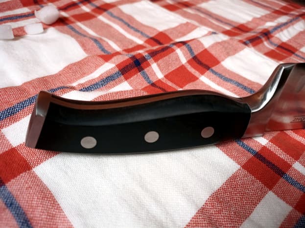 Handle of Paris Rhone kitchen knife
