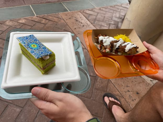 The country formally known as Morocco had so many choices. It was hard to choose. I knew I HAD to have this pistachio cake as soon as the menus were released. 