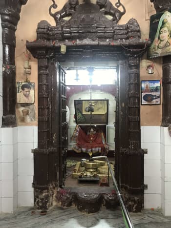 The Kaashivishweshwar Shrine .... No one is allowed to go near the shrine. A pipe leading to the shrine is there to carry the water and milk to be offered for worship ....