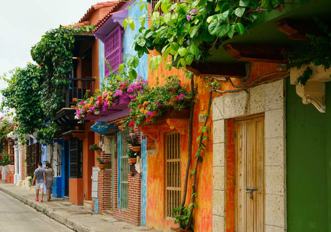 The streets of Cartagena, absolutely bursting with color. You could take a picture anywhere here and it would be postcard-worthy!