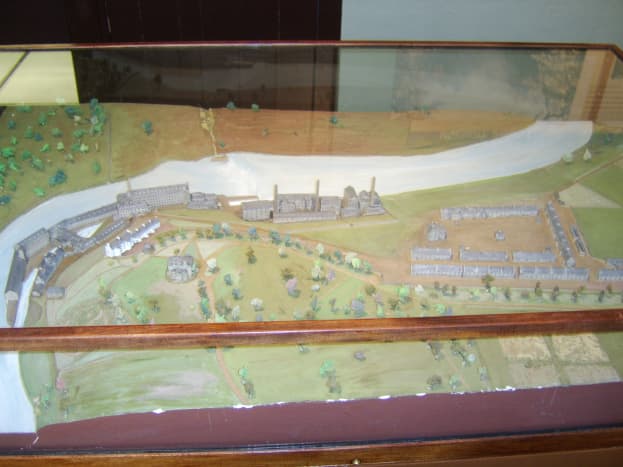 Model of Blantyre village from the time of David Livingstone's childhood