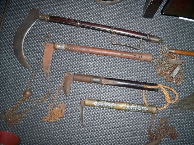 A variety of kusarigama