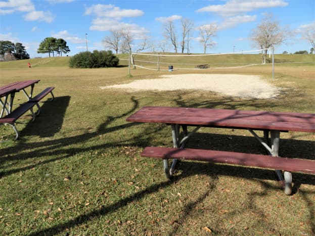 Picnic areas near volleyball court