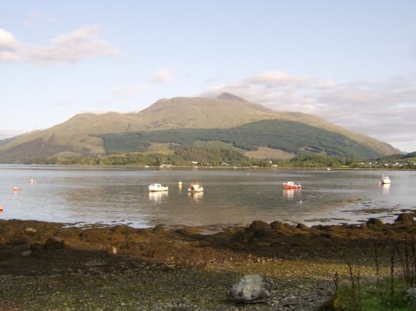 This photo was taken from the jetty at Airds Bay, looking South-East over Loch Etive in the direction of the village of Taynuilt.