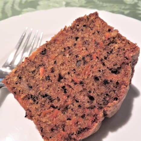 A slice of delicious carrot cake