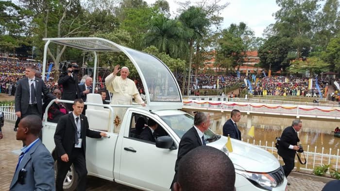 Pope Francis visited the Namugongo Shrine in November 2015... 