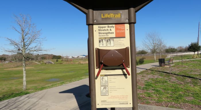 Bayou Fitness Trail and Exercise Equipment in McClendon Park