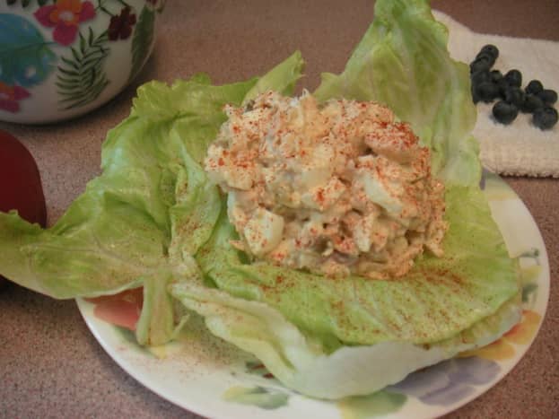 Using the leftovers for a salmon salad