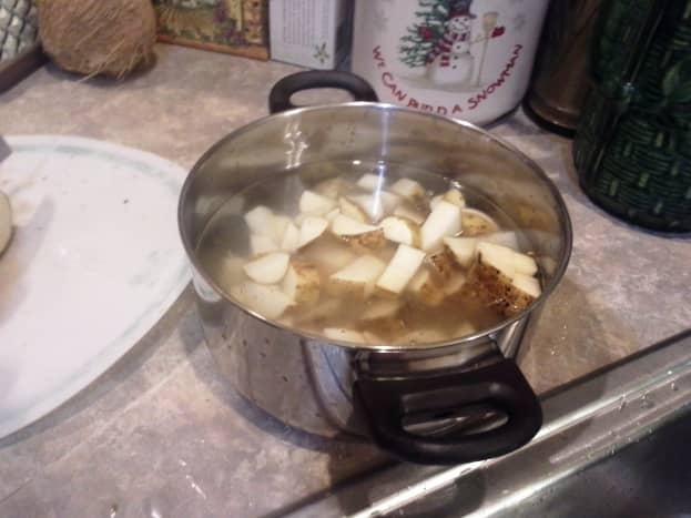 Step Five: Put your pot on the stove and set your heat to medium high 