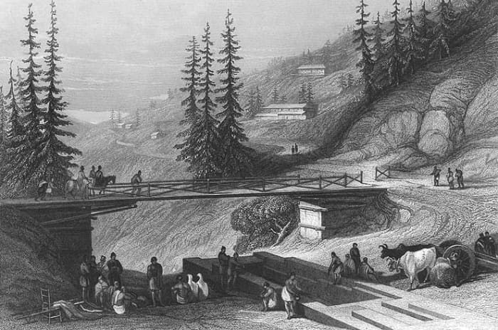 Combermere Bridge,Shimla in 1850