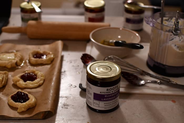 I used four different jams for this recipe, all from Roots Kitchen &amp; Cannery. I like to mix and match my Danishes, so there are more options to serve. 